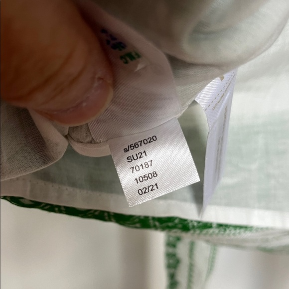 Ann Taylor Retro 50’s look Button Wrap Green Floral Stripe  Dress 00 - Picture 6 of 16